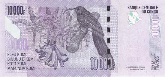 Kongo p.103d 10.000 Francs 2022